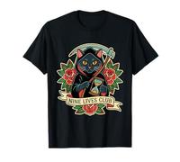 Nine Lives Club Tatouage rétro Motif Faucheuse T-Shirt