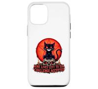 Nine Lives Left to Sin Funny Evil Cat Design Gothique Coque pour iPhone 12/12 Pro