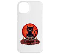 Nine Lives Left to Sin Funny Evil Cat Design Gothique Coque pour iPhone 14 Plus