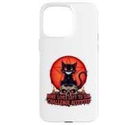 Nine Lives Left to Sin Funny Evil Cat Design Gothique Coque pour iPhone 15 Pro Max