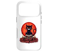 Nine Lives Left to Sin Funny Evil Cat Design Gothique Coque pour iPhone 17 Pro