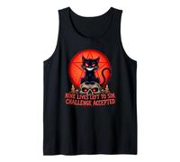 Nine Lives Left to Sin Funny Evil Cat Design Gothique Débardeur