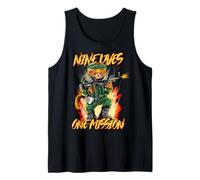 Nine Lives One Mission Cat avec M60 Mitrailleuse Graphique Débardeur