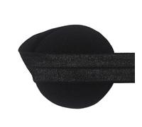 Nine Looms Bande élastique en tricot noir de 2,5 cm de 25 mm, 9,1 m pour couture, taille de pantalon, haute élasticité (10 ans, noir)