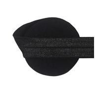Nine Looms Bande élastique en tricot noir de 2,5 cm x 1,8 m pour couture, taille de pantalon, haute élasticité (2 ans, noir)