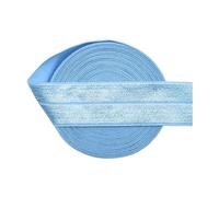 Nine Looms Bande élastique tricotée double face Bleu placide Haute élasticité pour couture de pantalons, perruques, jupes, projets d'artisanat Bleu placide 9,5 m