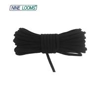 Nine Looms-Cordons Élastiques Tubulaires Maigres,Ulde Tube,Bandes De Spandex En Nylon,Boucle D'oreille,Garniture De Couture De Robe - Type 3mm-Black-10 Yards