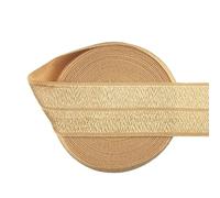 Nine Looms Picot Loop Bande Élastique pour Couture 5 Yards 1 Pouce 25mm Vieux Rouleau Doré Bandes Décoratives Dentelle Ruban Extensible pour Lingerie Sous-Vêtements Garniture de Couture (5 Ans Doré)