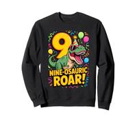 Nine-Osauric Roar 9e Anniversaire Dinosaure Sweatshirt
