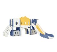 Nine point nine Toboggan, Toboggan Exterieur Enfant, Toboggans Interieur Enfant, Toboggans Balancoire, Bebe Centre d'activités d'équipement de Jeu Extérieur et Intérieur (Aisle-Blue Yellow)