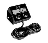 NInE-ROnG Compte-tours numérique LCD - Compteur d'heures de fonctionnement programmable et réinitialisable - Intervalle d'entretien - Batterie remplaçable - Arrêt automatique - Étanche - Pour tondeuse