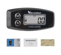 NInE-ROnG Compteur horaire numérique, activation des vibrations, rappel d'entretien, minuterie de travail réinitialisable, verrouillage de l'utilisateur, pour moteur de tondeuse à gazon et équipement