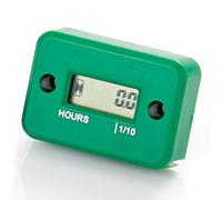 NInE-ROnG IP68 Compteur d'heures pour Tondeuse Générateur Essence, Vert | Cumul 99 999 h, boîtier IP68, câble 1,1 m, 5 tours sur bougie, tracteur tondeuse, zero-turn, motobineuse, pas diesel