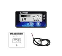 NInE-ROnG Moniteur de batterie, DC 12-48 V, étanche, avec tension & %, installation facile, fonction mémoire, pour plomb-acide, LiFePO4/lithium, idéal pour solaire/PV, voiturettes de golf
