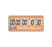 NInE-ROnG Retirement Timer 9999 Jours Compte à Rebours Numérique Alarmes Bruyantes,Minuterie de Chronomètre à Adsorption Magnétique à Piles Remplaçable,pour Cadeau de Noël de Mariage(Noir) (Jaune)