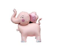 Nine San Ballon éléphant 3D rose en aluminium debout - Cadeau pour enfants - Décoration pour fête prénatale