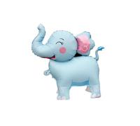 Nine San Ballons éléphant 3D bleu éléphant - Ballon en aluminium debout - Cadeau pour enfants - Bleu éléphant - Décoration de fête prénatale