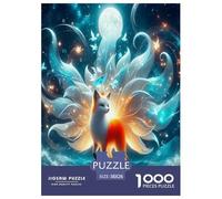 Nine-Tailed Animaux Renard Puzzle 1000 Pièces Educa Divertissement Créatif Décoration Intérieure Cartoon Couleur Jeu Éducatif Challenge Toy pour Adultes Et Enfants À Partir De 12 Ans 38x26cm/1000pcs
