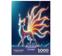 Nine-Tailed Animaux Renard Puzzle 1000 Pièces Educa Divertissement Créatif Décoration Intérieure Cartoon Couleur Jeu Éducatif Challenge Toy pour Adultes Et Enfants À Partir De 12 Ans 38x26cm/1000pcs
