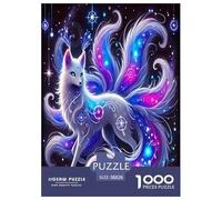 Nine-Tailed Animaux Sauvages Renard Puzzle 1000 Pièces Educa Cadeau Unique Décoration Intérieure Cartoon Couleur Jeu Éducatif Challenge Toy Adultes & Enfants des 14 Ans 38x26cm/1000pcs