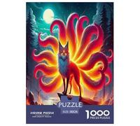 Nine-Tailed Animaux Sauvages Renard Puzzle 1000 Pièces Educa Divertissement Créatif De l'art De La Décoration Cartoon Couleur Jeu Éducatif Challenge Toy Adultes & Enfants des 14 Ans 38x26cm/1000pcs