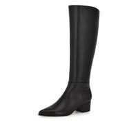 Nine West Bottes montantes Morgin pour femme, Cuir noir 002, 37.5 EU