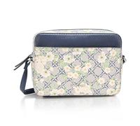 Nine West Bowie Mini bandoulière pour appareil photo, Logo floral bleu marine, Small
