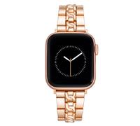 Nine West Bracelet tendance pour Apple Watch, sécurisé, réglable, bracelet de rechange pour Apple Watch, s'adapte à la plupart des poignets, rose gold, 42mm (Series 1-3), 44/45/46/49mm (Ultra & Ultra