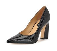 Nine West Escarpins Tamant pour femme, Croco noir verni 001, 35 EU