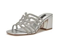 NINE WEST Femme Grassa Sandale à Talon, Argent 040, 42 EU