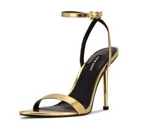 Nine West Femme Reina Sandale à Talon, Gold Metallic 710, 36 EU