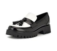 Nine West Mocassins Garry pour Femme, Noir/Blanc 001, 43 EU