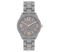 Nine West Montre bracelet caoutchouté pour femme, NW/3092, gris, Moderne