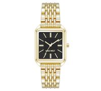 Nine West Montre bracelet femme, noir/or