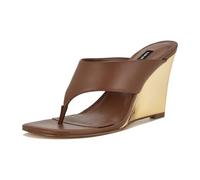 Nine West Presa pour femmes, Marron moyen/doré 210, 37.5 EU