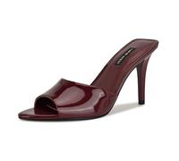 Nine West Sandales à talons Hather pour femme, Rouge foncé verni 600, 41 EU