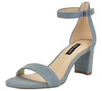 NINE WEST Sandales à talons Pruce pour femme, Denim bleu clair 450, 40.5 EU