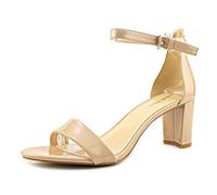 NINE WEST Sandales à talons Pruce pour femme, taille M, Brevet naturel, 37.5 EU