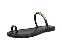 Nine West Sandales plates Balon pour femme, Noir 001, 38 EU