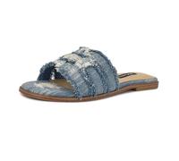 Nine West Sandales plates Germanny pour femme, Bleu denim 420, 37.5 EU