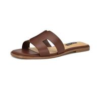 Nine West Sandales plates Giny pour femme, Brun moyen 210, 36.5 EU