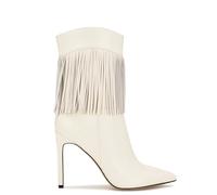 Nine West Tries Bottines à franges à talons pour femme, crème chic, 42 EU