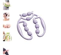 Nine Wheel Circular Leg Clamp Massager,Rodillo Relajador De Piernas,9 Wheel Circular Leg Roller,Relajador De Piernas Manual,Handheld Multifunctional Ring Roller,360° CircularLeg Neck Arm Relaxer (#D)