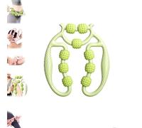 Nine Wheel Circular Leg Clamp Massager,Rodillo Relajador De Piernas,9 Wheel Circular Leg Roller,Relajador De Piernas Manual,Handheld Multifunctional Ring Roller,360° CircularLeg Neck Arm Relaxer (#B)