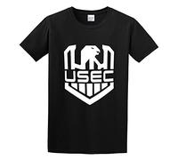 NINEAIR Escape from Tarkov Usec Print Unisex 100% Cotton Short-Sleeve T-Shirts Black XL