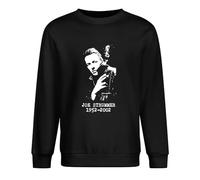 NINEAIR Joe Strummer Long Sleeve Crewneck 100% Cotton Pullover Unisex Sweatshirts Black XL