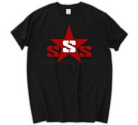 NINEAIR Sigue Sigue Sputnik 21St Century Boy New Wave Punk New Grey Charcoal Dark Grey Unisex 100% Cotton Short-Sleeve T-Shirts Black XL