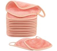 Nineigh 15 Pièces Serviettes Demaquillantes en Microfibres pour Visage, Lingette Demaquillante Lavable, Réutilisable Chiffons Démaquillants pour Toute la Peau (15 x 15cm, Orange)