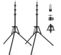 Nineigh Trepied Smartphone, 165cm Trepied Lumiere avec Rotule, 2 pièces Support de Lumière Réversible Trépied d'éclairage Charge 2kg pour Petit Softbox/Anneau Lumineux/Camera/Support Téléphone