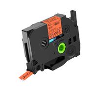 NineLeaf 1 Pack de Remplacement pour Brother P-touch TZe-B31 TZ-B31 TZeB31 TZB31 AZe 12mm 0.47'' Ruban Noir sur Orange Fluo Laminé D'étiquette pour Ptouch PT-D200 D450 D400VP D400 E300 Étiqueteuse